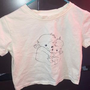 Beige Crop Top Angels *Ships Today* NEW
